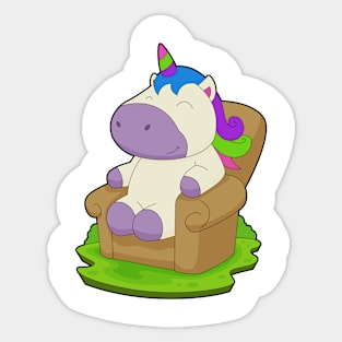 Unicorn Armchair Sticker